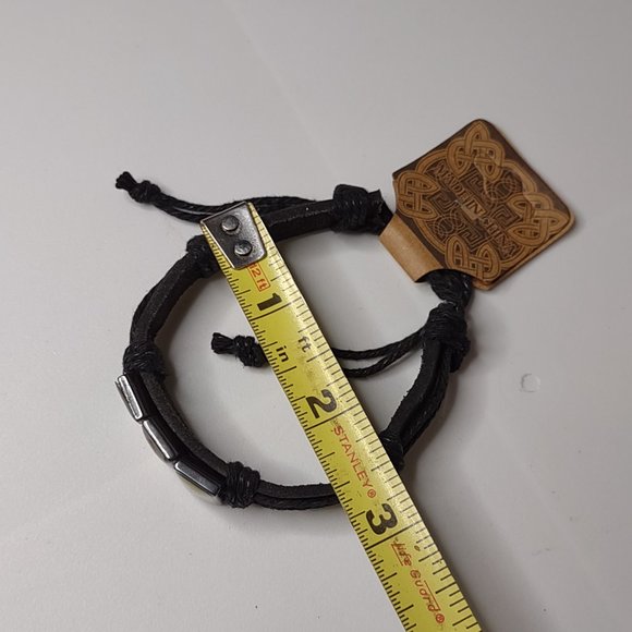 Catholic Black Band Bracelet With Tags - Picture 11 of 12